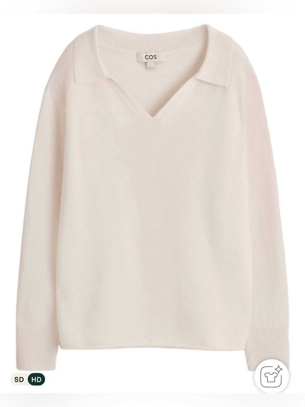 COS 100% Merino wool polo sweater. Size small. Autumn Winter 2025 collection.